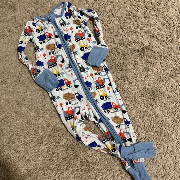 Little Sleepies Other - Little Sleepies Construction Vehicle Footie Pajama - Blue and Red